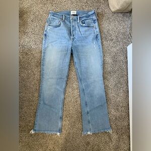 citizens of humanity crop stretch jeans button fly